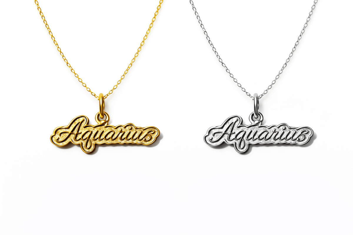Aquarius Zodiac Necklace – Bodacious Zodiac Signature Collection