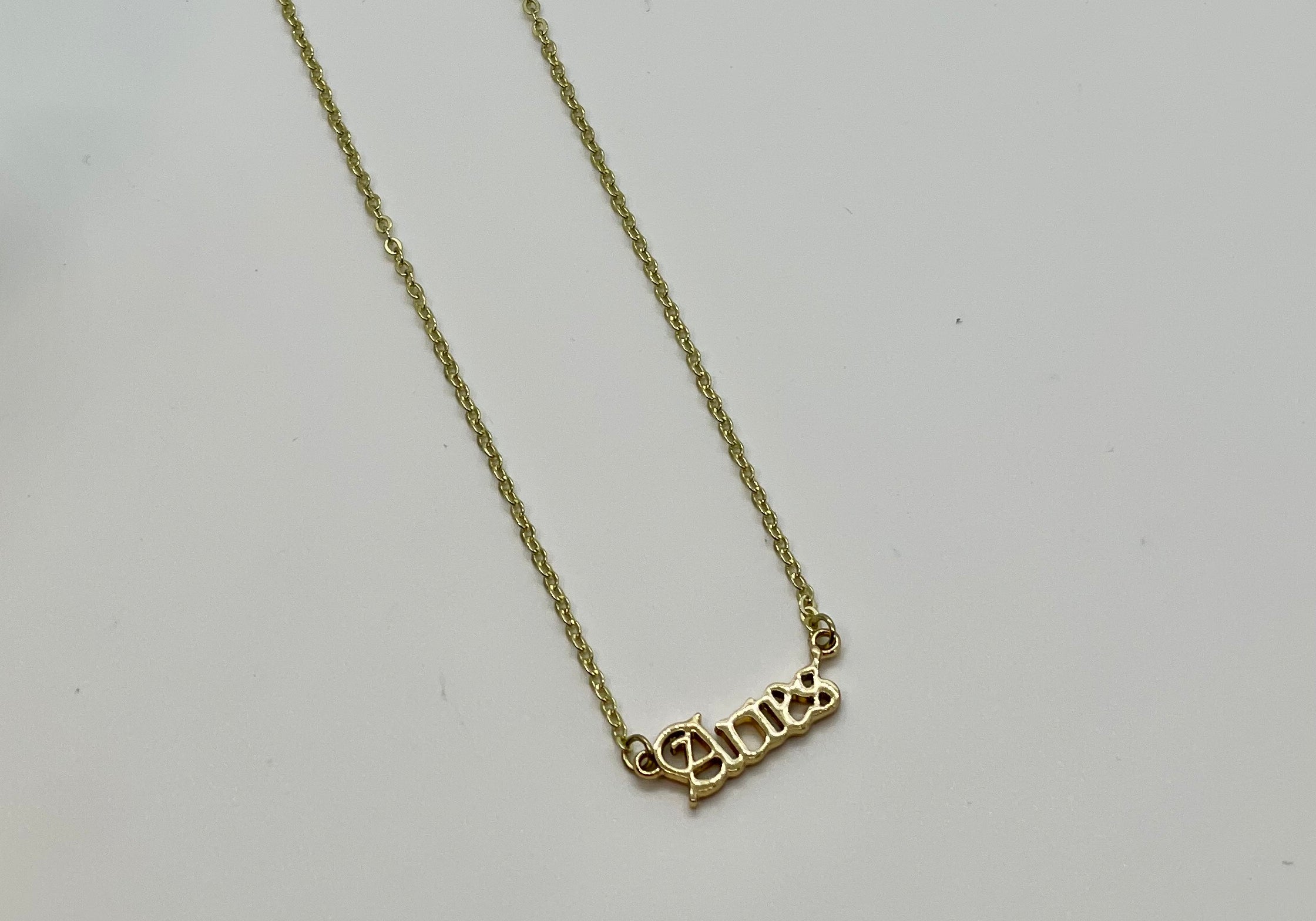 What's Your Sign Zodiac Name Necklace - Bodacious Bijous Aries Gold