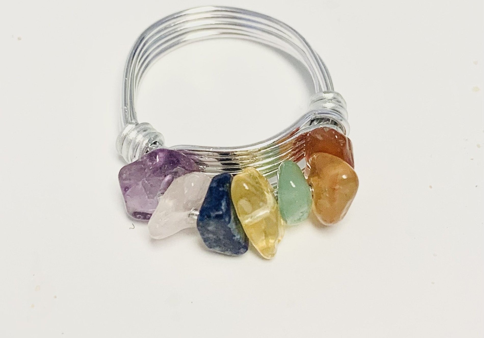 Chakra Style Wire Wrapped Ring - Bodacious Bijous