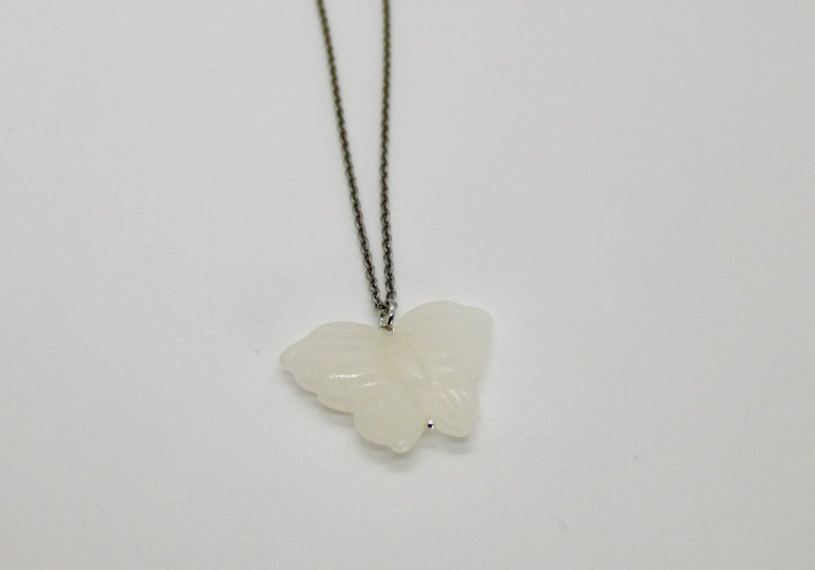 Hand Carved Butterfly Necklace - Bodacious Bijous