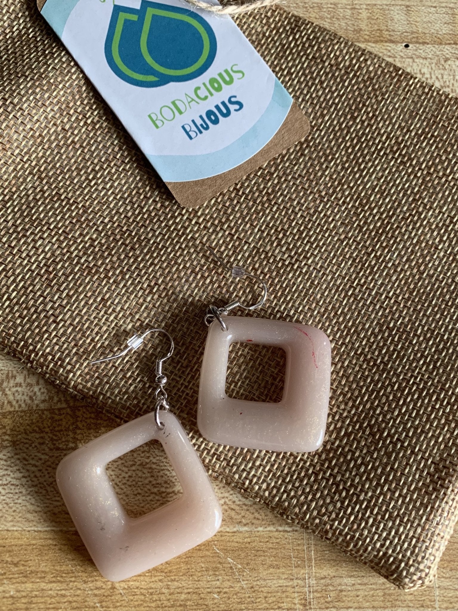 Nude Mod Style Earrings - Bodacious Bijous