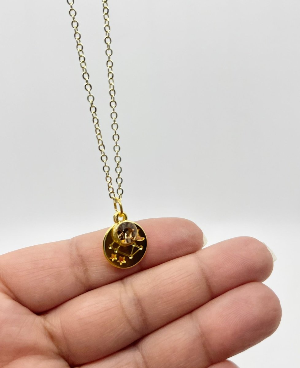 Zodiac Constellation & Birthstone Necklace - Bodacious Bijous