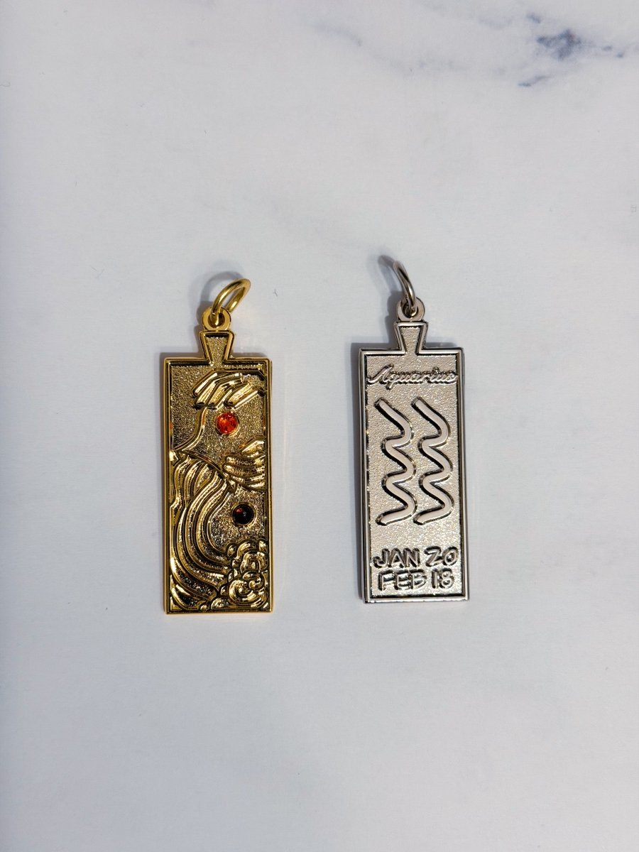 Aquarius Zodiac Necklace - Bodacious Bijous LLC