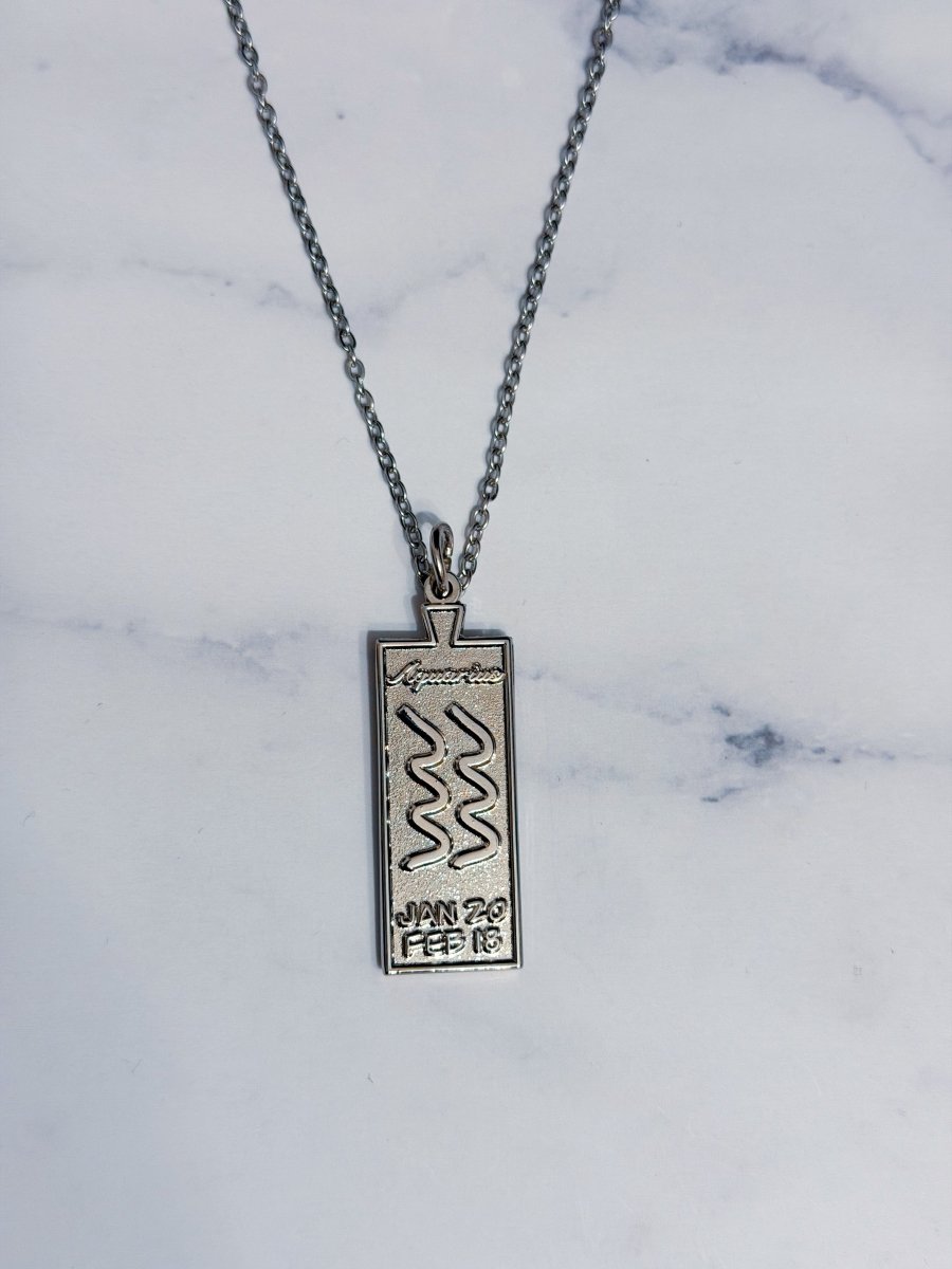 Aquarius Zodiac Necklace - Bodacious Bijous LLC