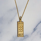 Aquarius Zodiac Necklace - Bodacious Bijous LLC
