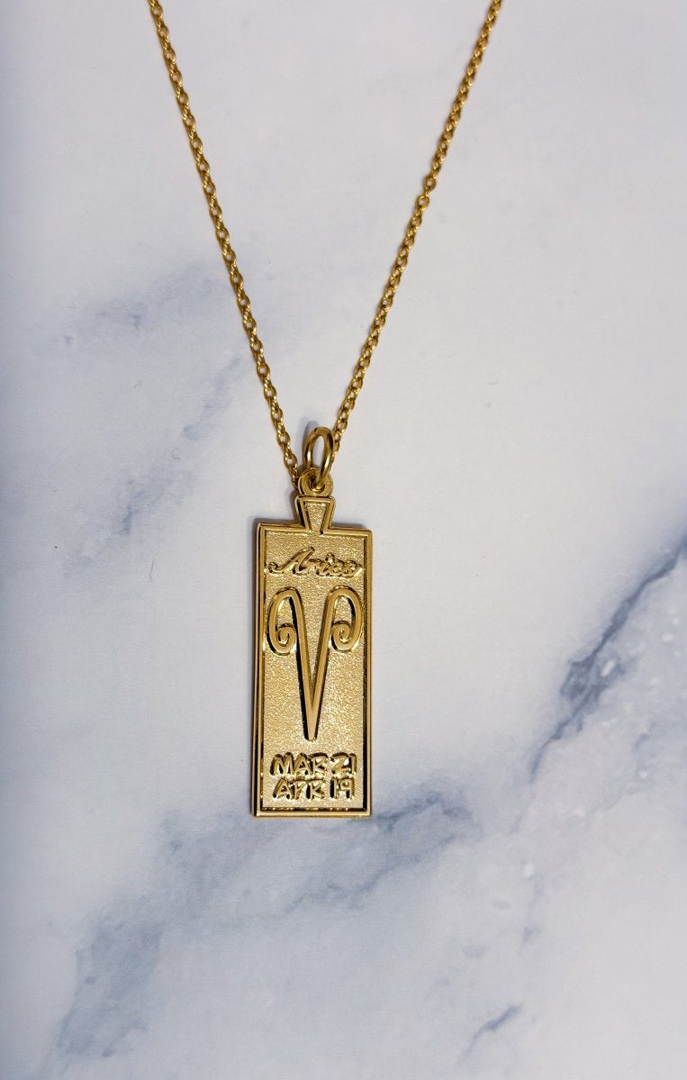 Aries Zodiac Necklace - Bodacious Bijous LLC
