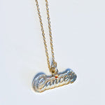 Cancer Urban Script Necklace - Bodacious Bijous LLC