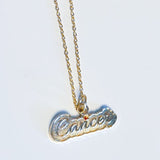 Cancer Urban Script Necklace - Bodacious Bijous LLC