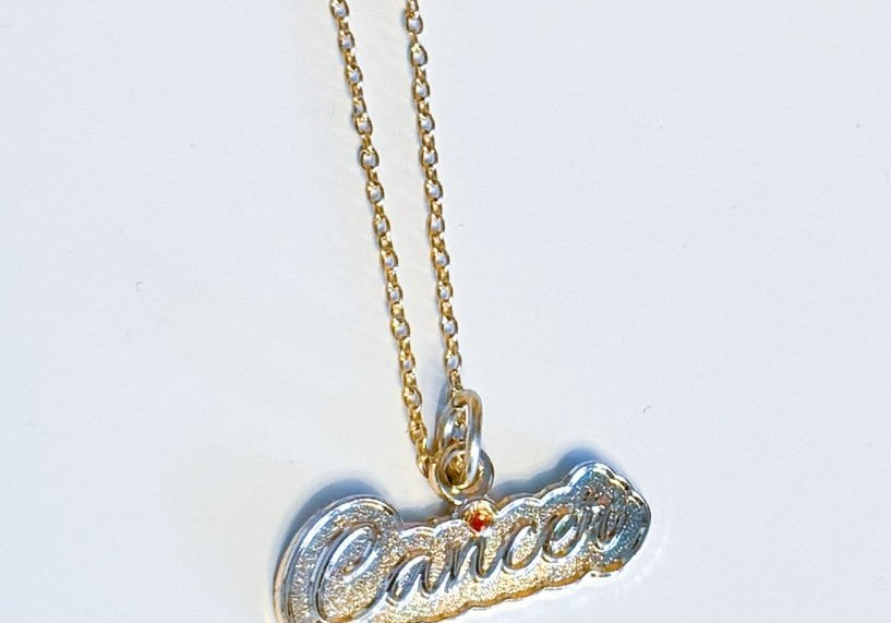 Cancer Urban Script Necklace - Bodacious Bijous LLC