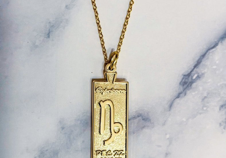 Capricorn Zodiac Necklace - Bodacious Bijous LLC