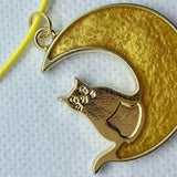 Cat on Moon Necklace - Bodacious Bijous