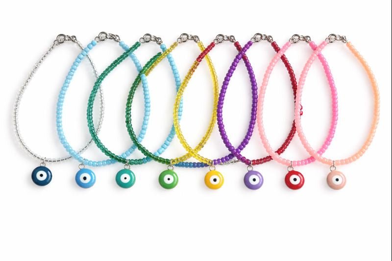 Evil Eye Anklet or Bracelets in every color