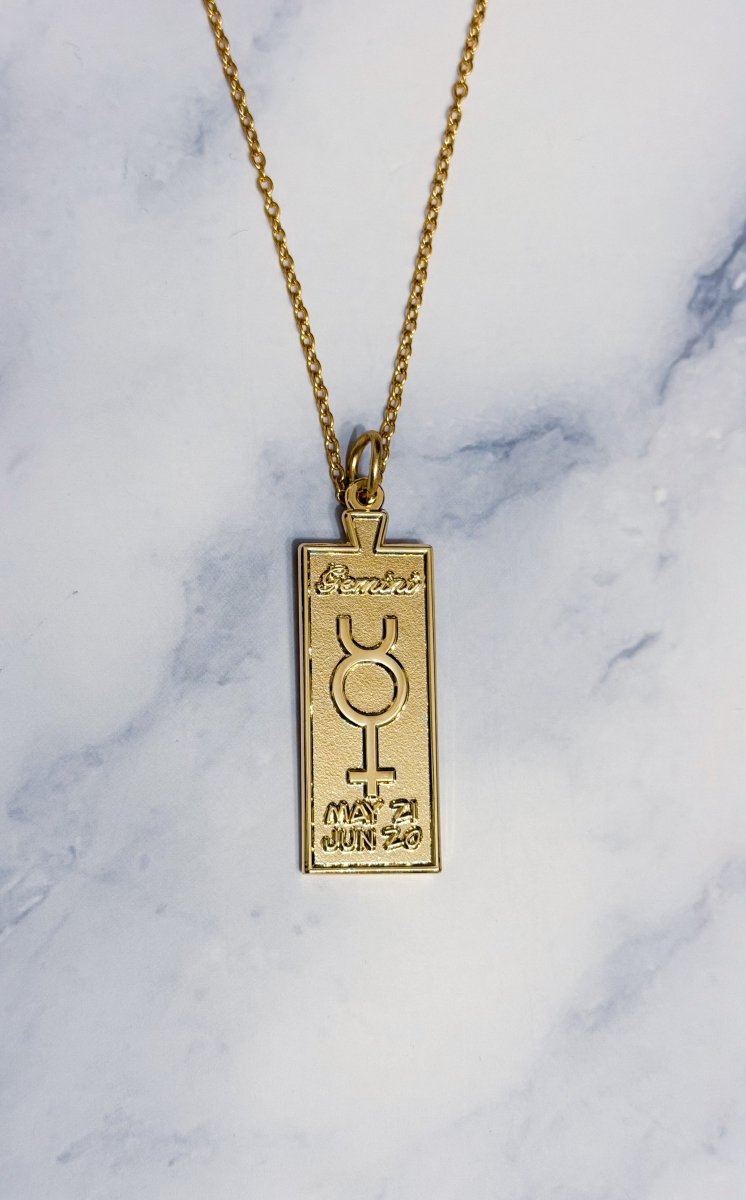 Gemini Zodiac Necklace - Bodacious Bijous LLC