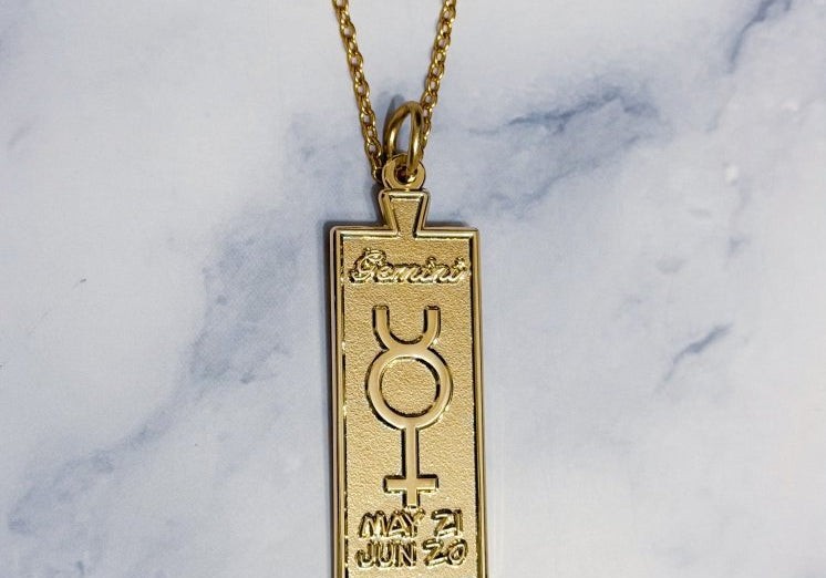 Gemini Zodiac Necklace - Bodacious Bijous LLC