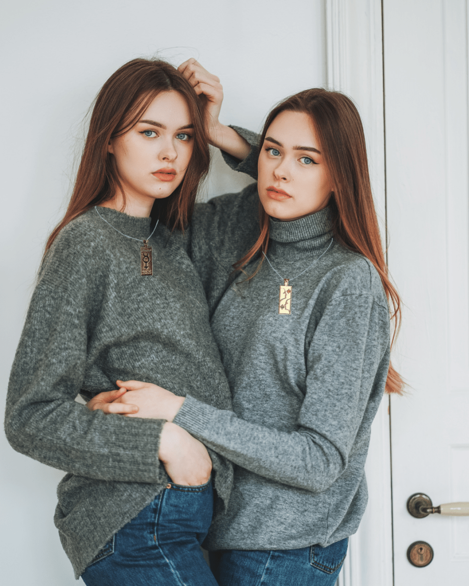 Gemini Zodiac Necklace - Bodacious Bijous LLC