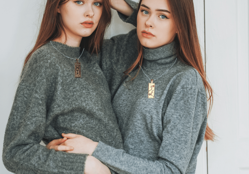 Gemini Zodiac Necklace - Bodacious Bijous LLC