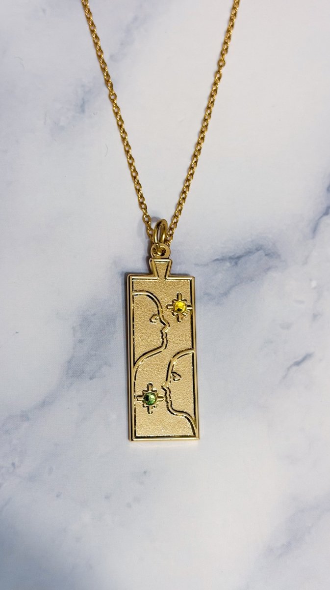 Gemini Zodiac Necklace - Bodacious Bijous LLC