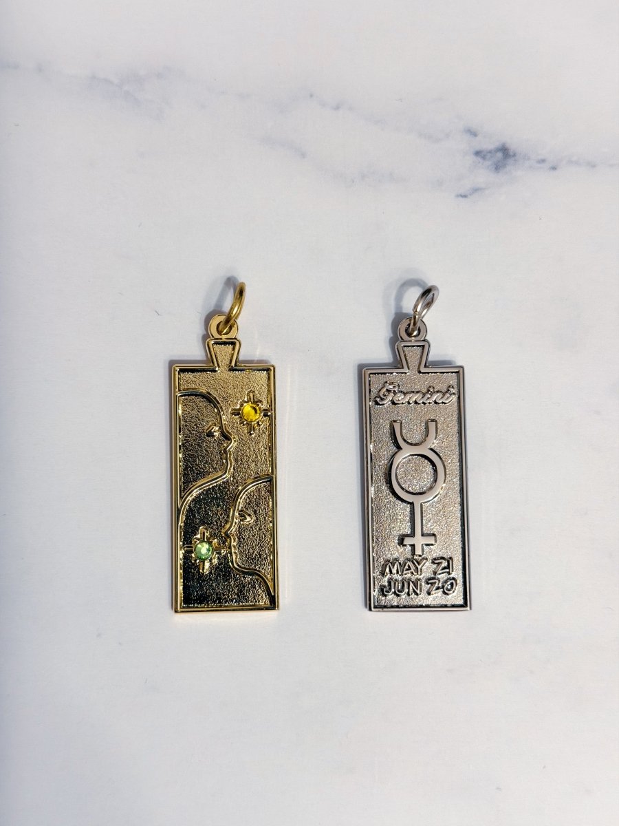 Gemini Zodiac Necklace - Bodacious Bijous LLC