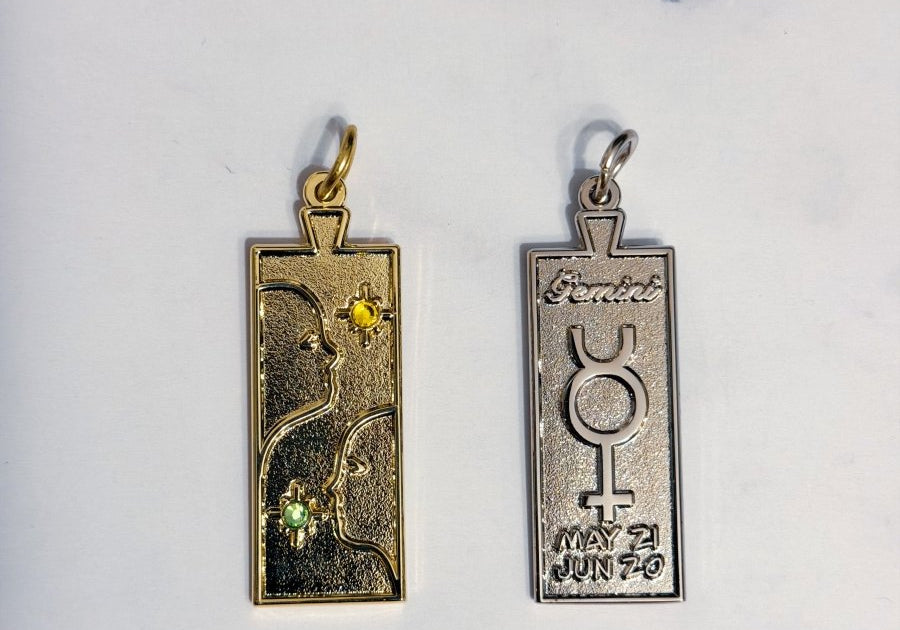 Gemini Zodiac Necklace - Bodacious Bijous LLC