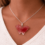 Hand Carved Butterfly Necklace - Bodacious Bijous LLC