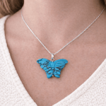 Hand Carved Butterfly Necklace - Bodacious Bijous LLC