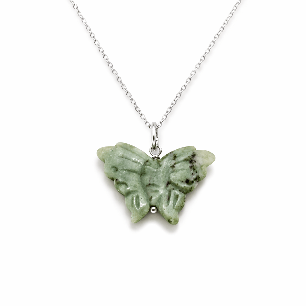 Hand Carved Butterfly Necklace - Bodacious Bijous LLC