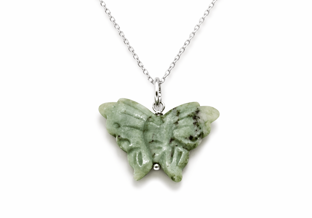 Hand Carved Butterfly Necklace - Bodacious Bijous LLC