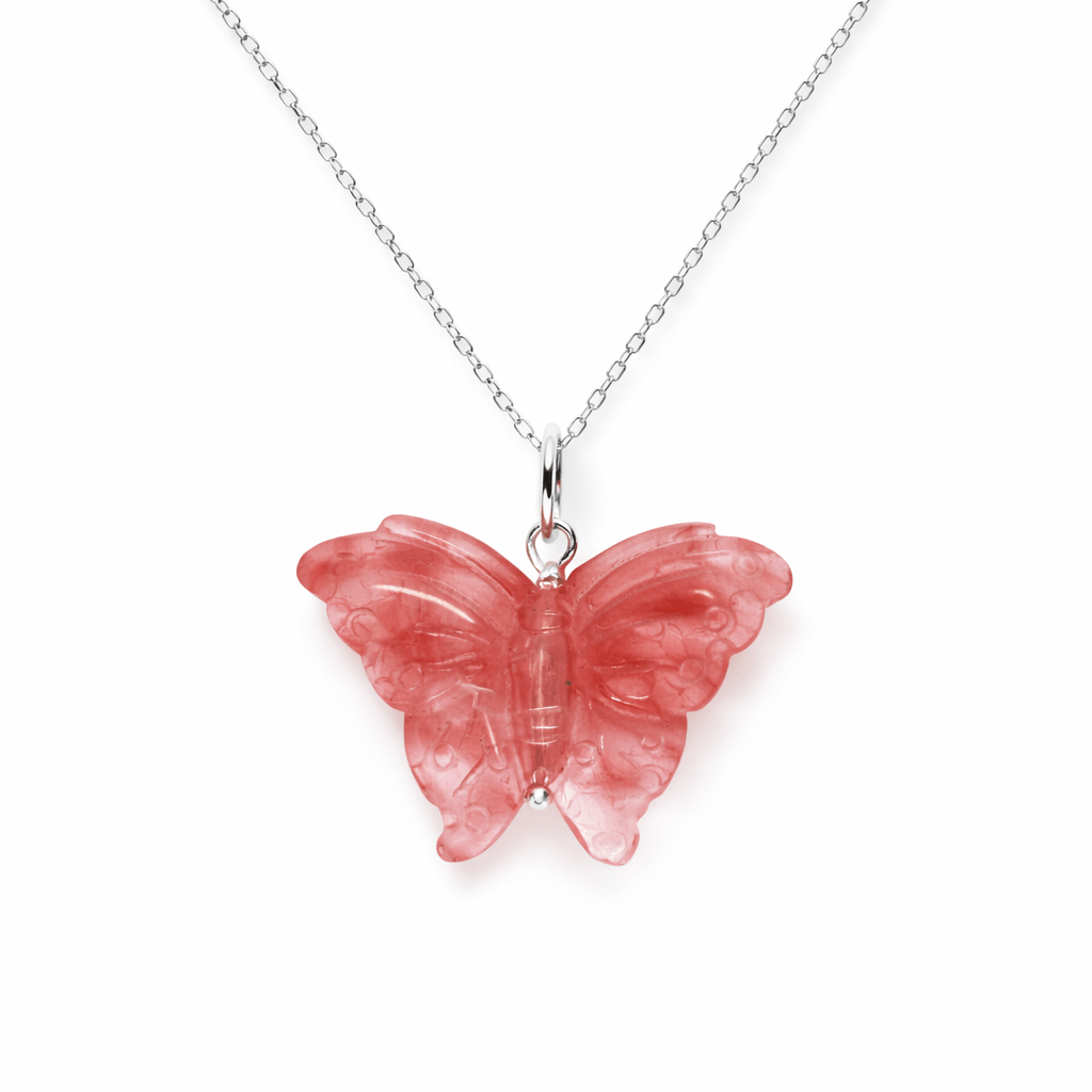 Hand Carved Butterfly Necklace - Bodacious Bijous LLC