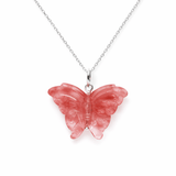 Hand Carved Butterfly Necklace - Bodacious Bijous LLC