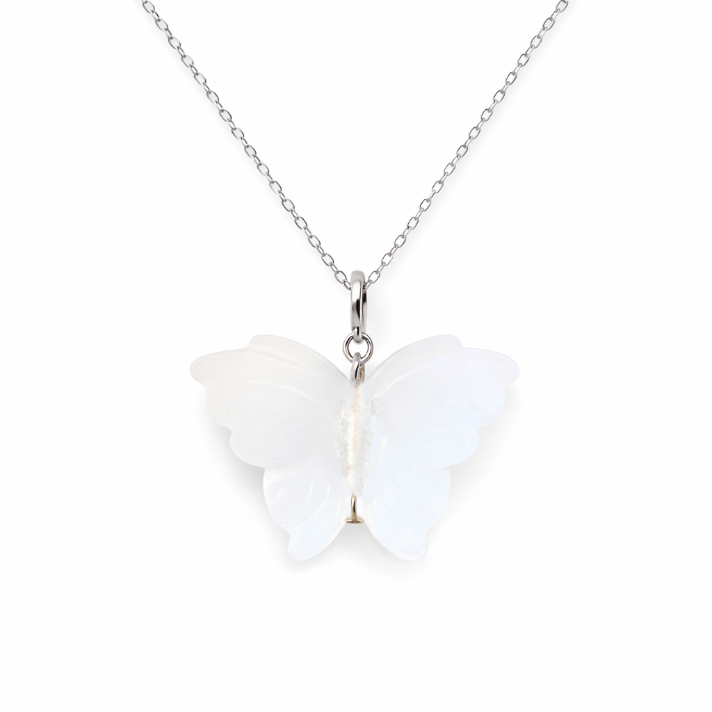 Hand Carved Butterfly Necklace - Bodacious Bijous LLC