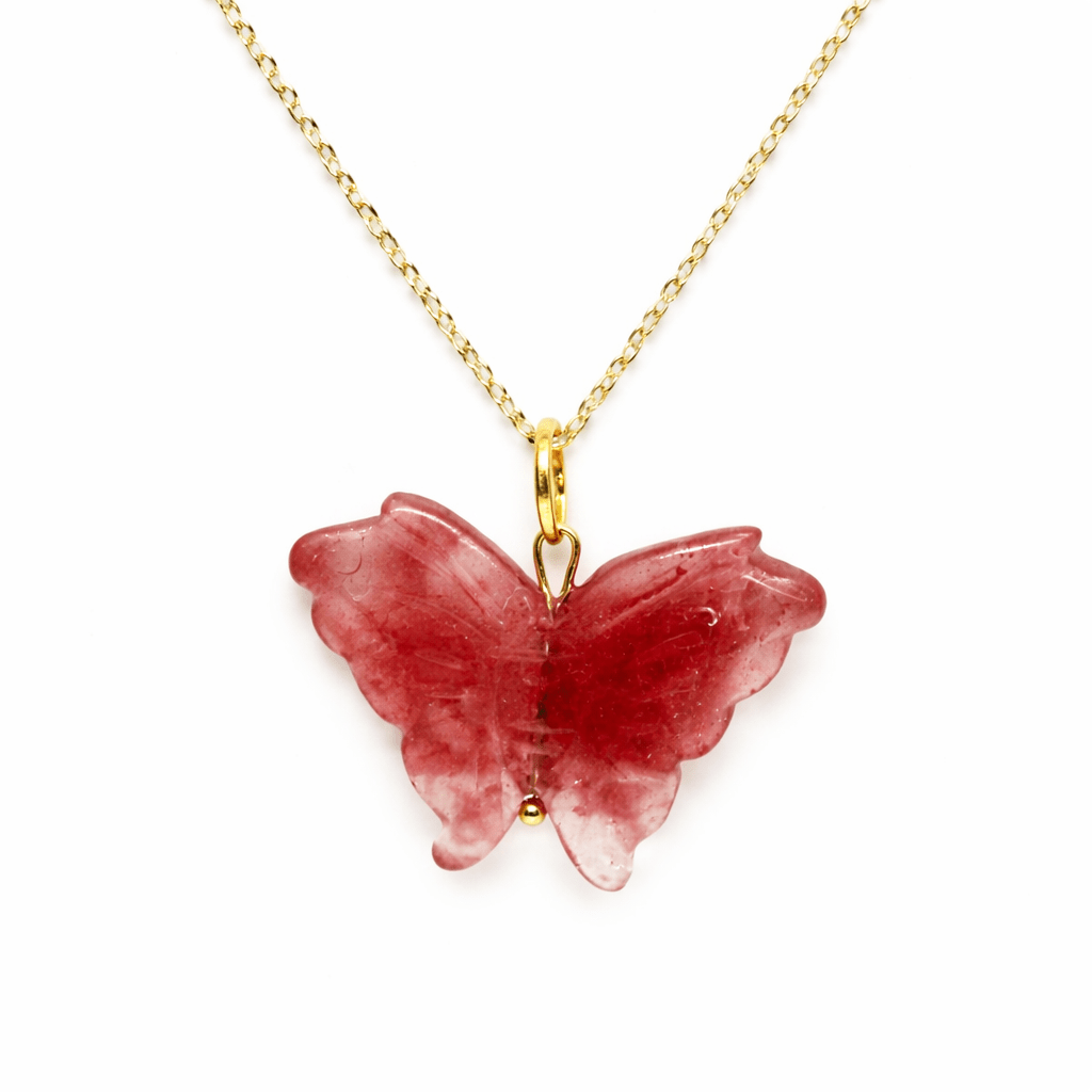Hand Carved Butterfly Necklace - Bodacious Bijous LLC