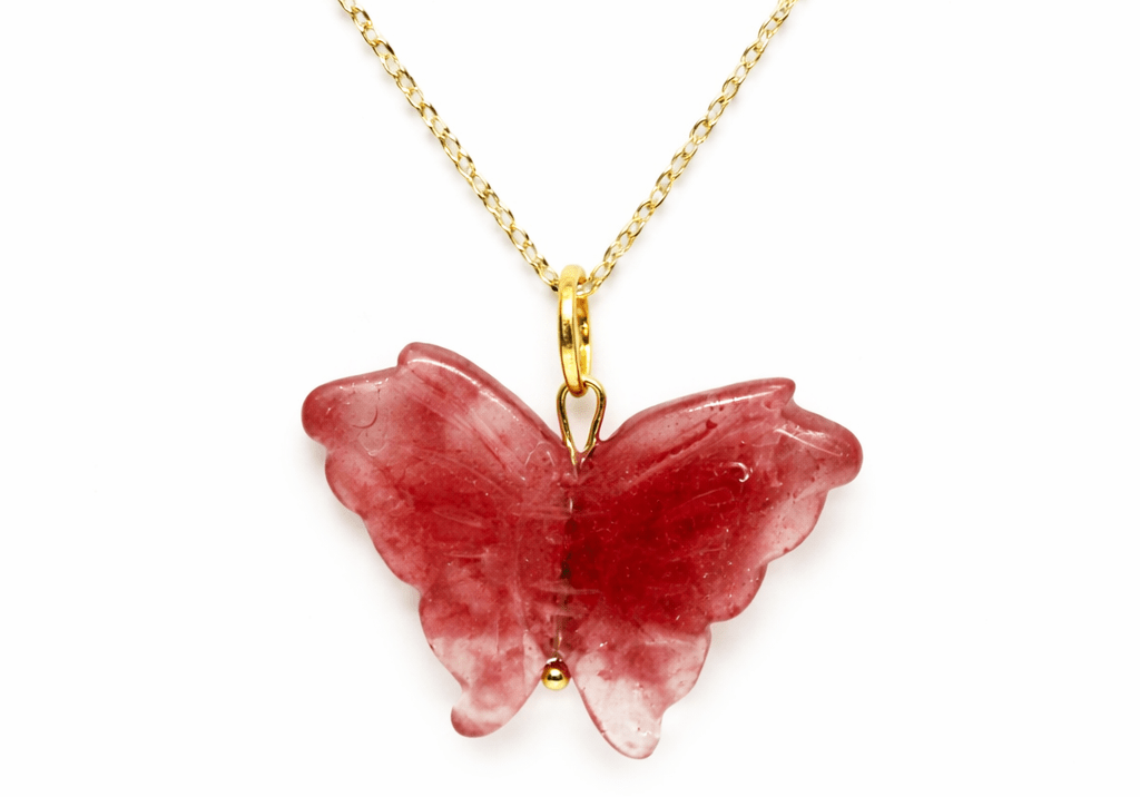Hand Carved Butterfly Necklace - Bodacious Bijous LLC