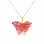 Hand Carved Butterfly Necklace - Bodacious Bijous LLC