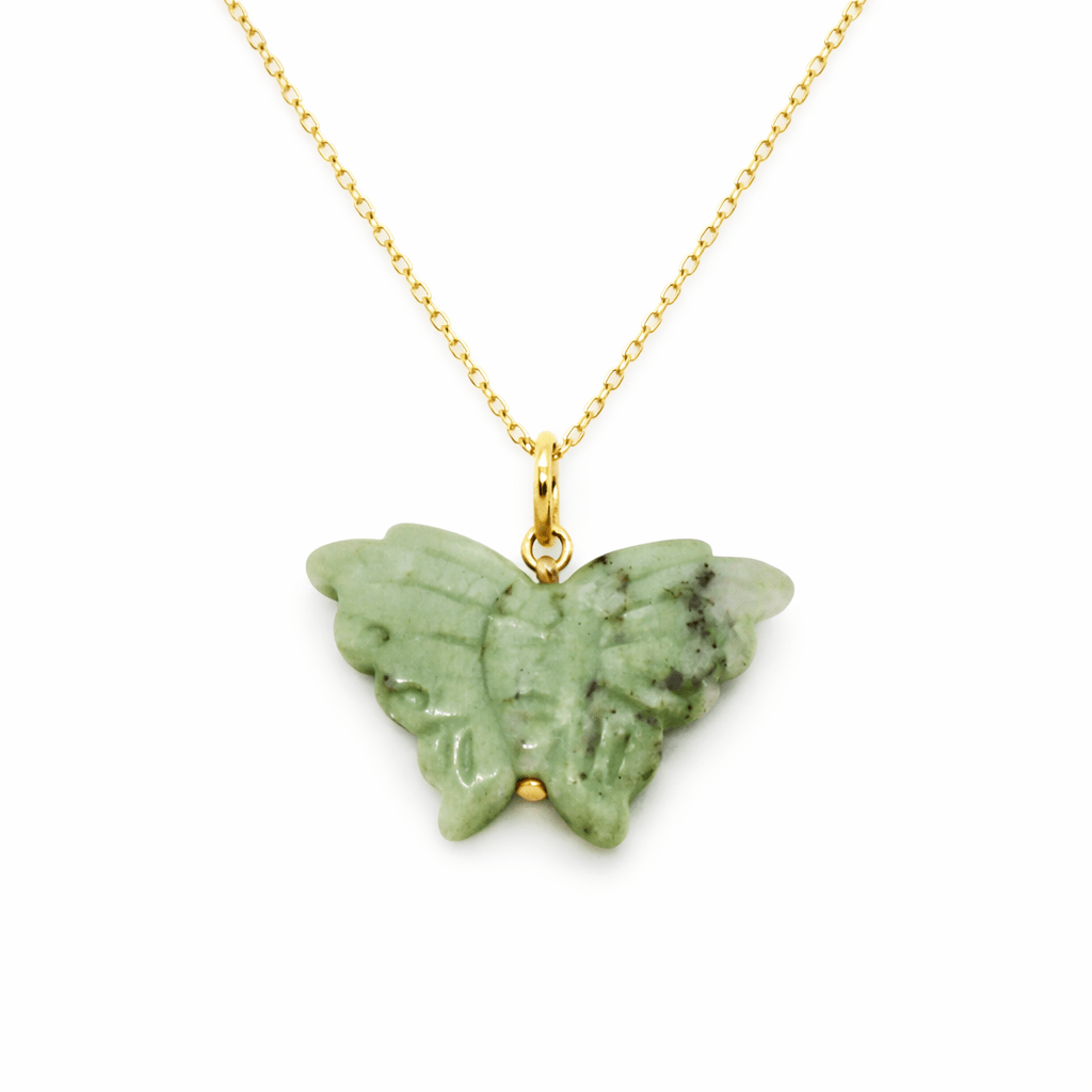 Hand Carved Butterfly Necklace - Bodacious Bijous LLC