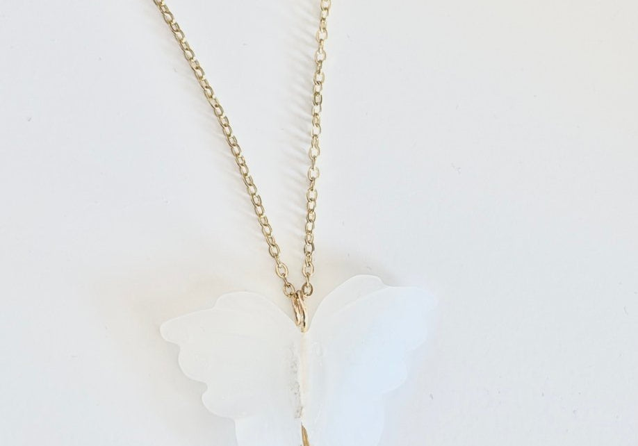 Hand Carved Butterfly Necklace - Bodacious Bijous LLC