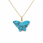 Hand Carved Butterfly Necklace - Bodacious Bijous LLC