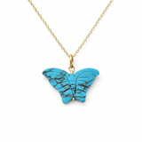 Hand Carved Butterfly Necklace - Bodacious Bijous LLC