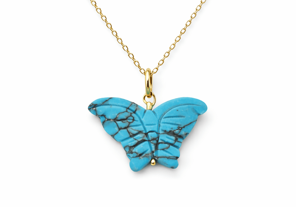 Hand Carved Butterfly Necklace - Bodacious Bijous LLC