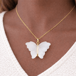 Hand Carved Butterfly Necklace - Bodacious Bijous LLC