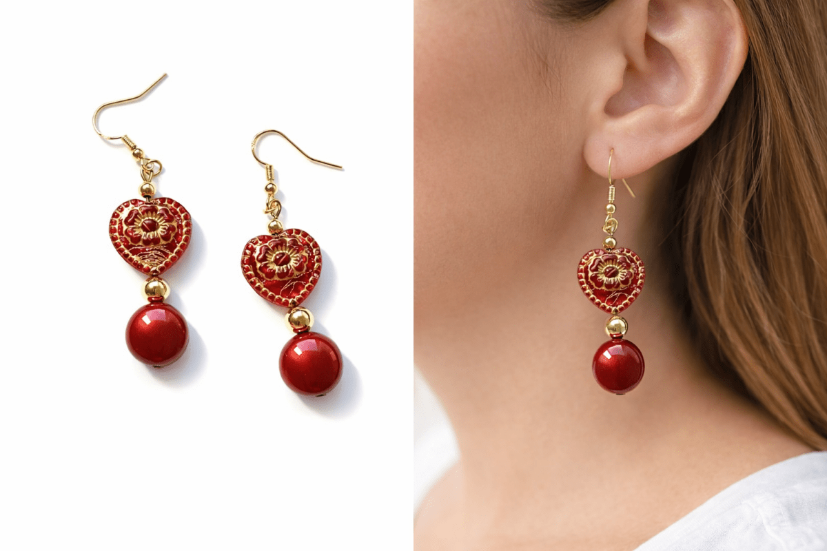 Hearts of Glass Earrings - Bodacious Bijous LLC