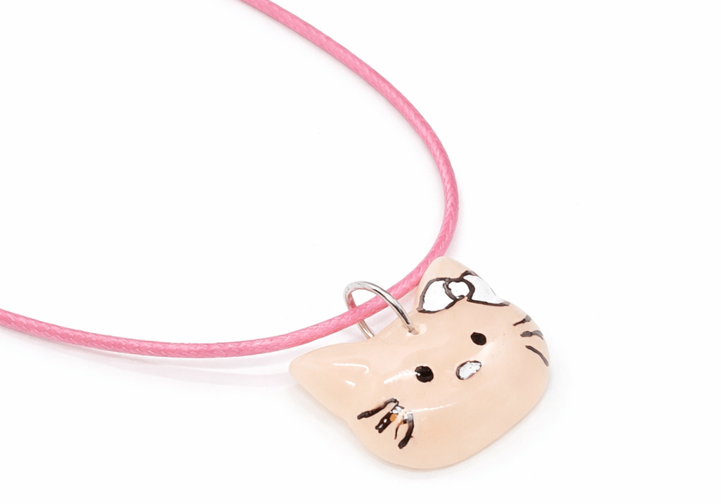 Hello Kitty Hand - painted Necklace - Bodacious Bijous LLC
