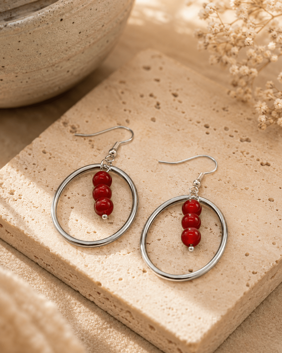 Hoops and Beads Earrings - Bodacious Bijous LLC