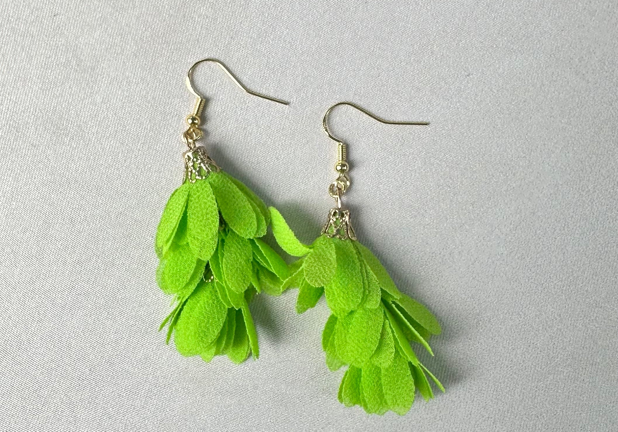 Layered Fabric Earrings - Bodacious BijousBlack