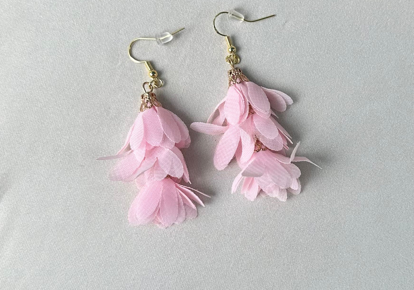 Layered Fabric Earrings - Bodacious BijousRed