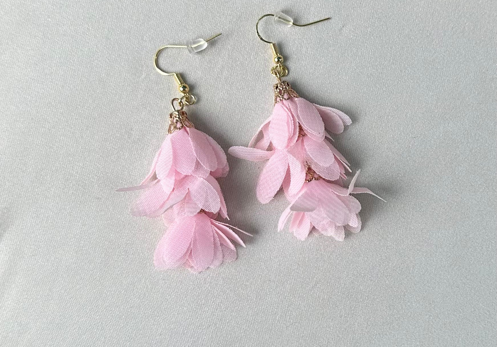 Layered Fabric Earrings