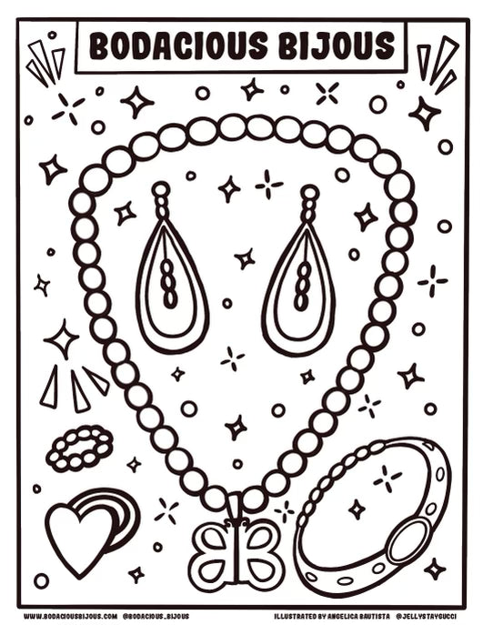 Bodacious Bijous Coloring Page