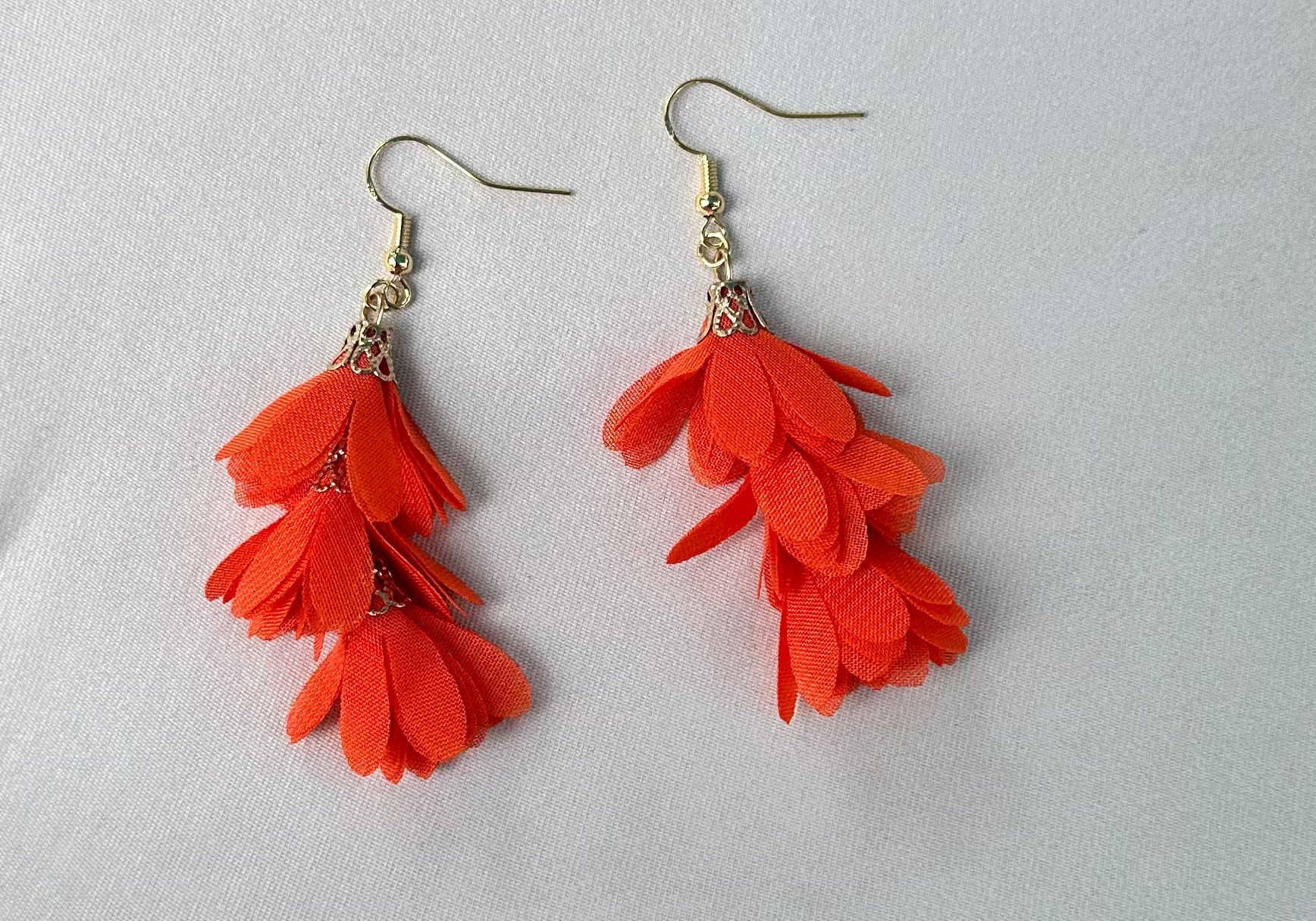 Layered Fabric Earrings - Bodacious BijousTurquoise