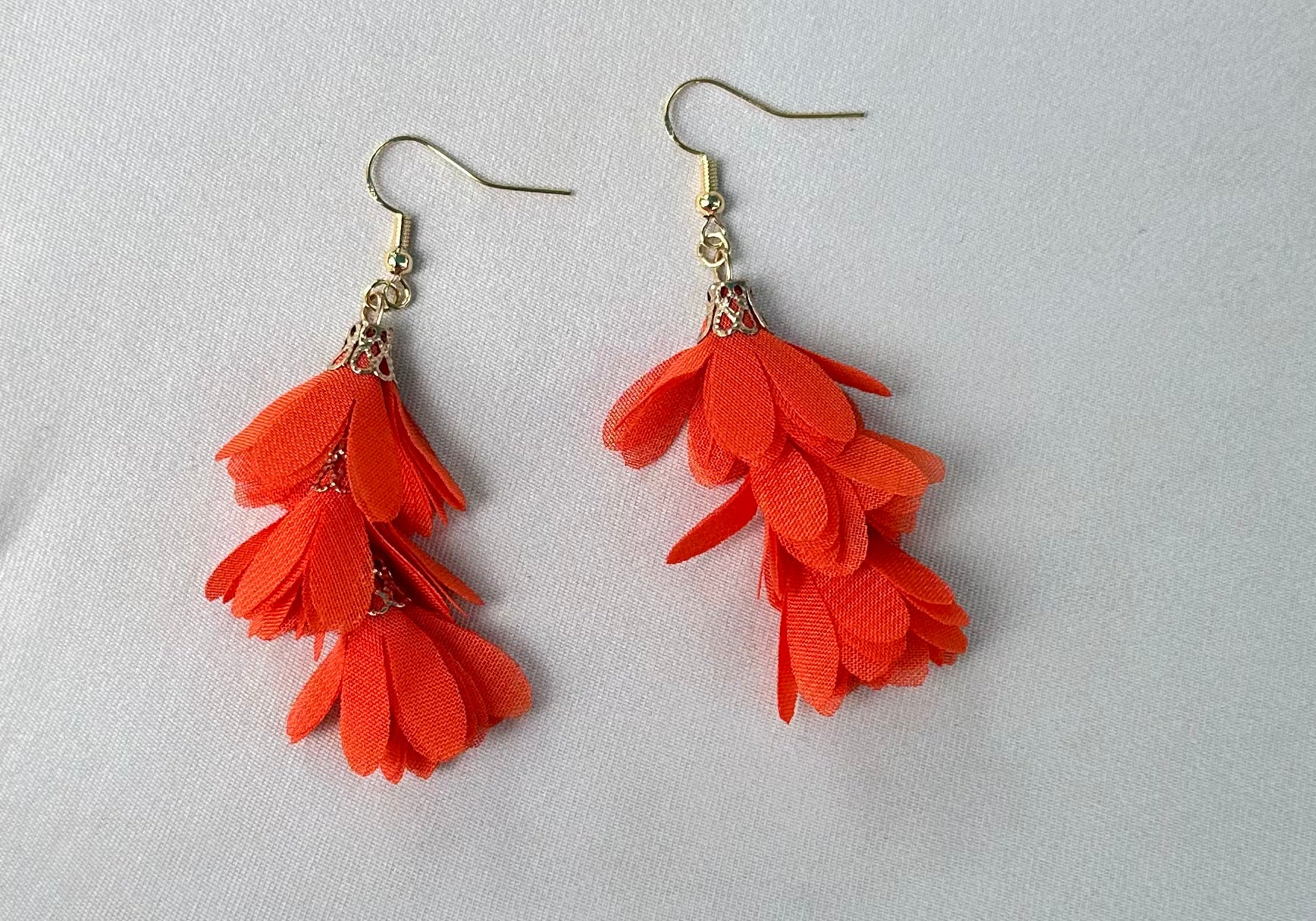 Layered Fabric Earrings