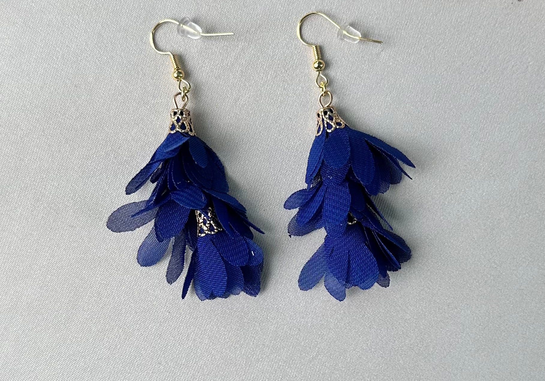 Layered Fabric Earrings - Bodacious BijousOrange