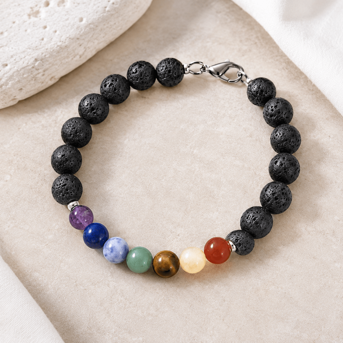 Lava Chakra Bead Bracelet - Bodacious Bijous LLC